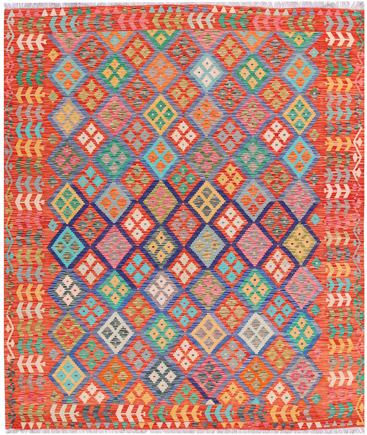 Multi Colored Kilim 8' 4 x 9' 10 - No. 57313 - ALRUG Rug Store