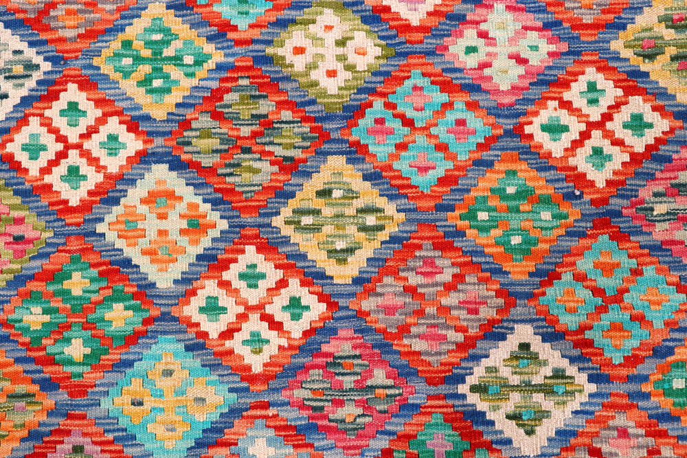 Multi Colored Kilim 8' 6 x 9' 8 - No. 57314 - ALRUG Rug Store