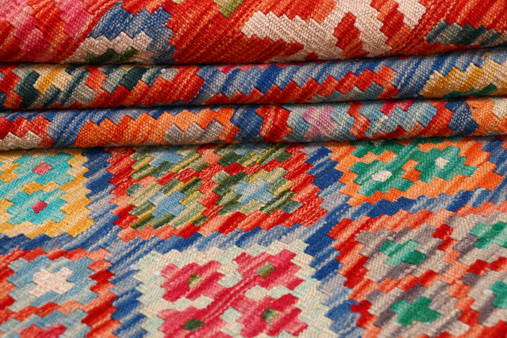 Multi Colored Kilim 8' 6 x 9' 8 - No. 57314 - ALRUG Rug Store