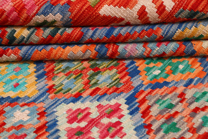 Multi Colored Kilim 8' 6 x 9' 8 - No. 57314 - ALRUG Rug Store