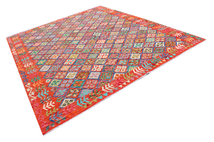 Multi Colored Kilim 8' 6 x 9' 8 - No. 57314 - ALRUG Rug Store