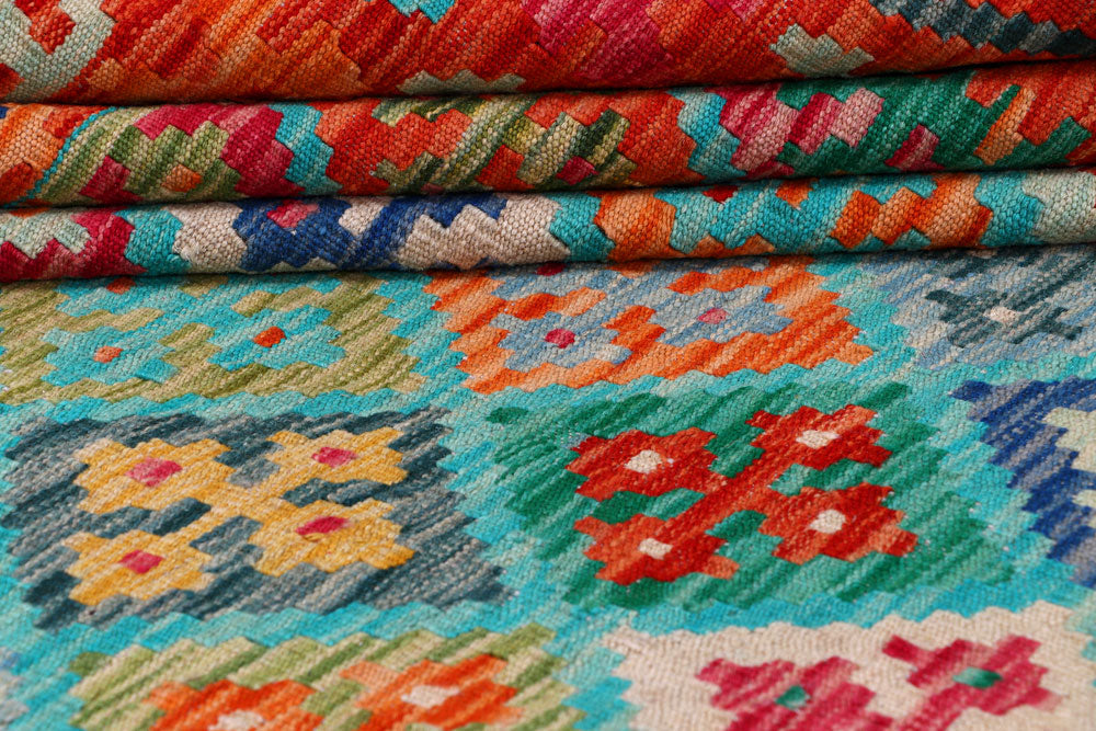 Multi Colored Kilim 8' 6 x 9' 9 - No. 57315 - ALRUG Rug Store