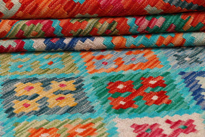 Multi Colored Kilim 8' 6 x 9' 9 - No. 57315 - ALRUG Rug Store