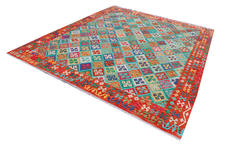 Multi Colored Kilim 8' 6 x 9' 9 - No. 57315 - ALRUG Rug Store