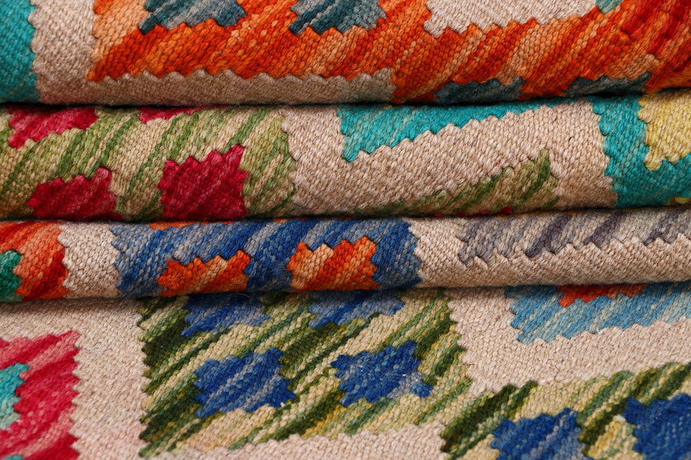 Multi Colored Kilim 8' 5 x 9' 8 - No. 57316 - ALRUG Rug Store