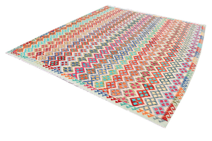 Multi Colored Kilim 8' 5 x 9' 8 - No. 57316 - ALRUG Rug Store