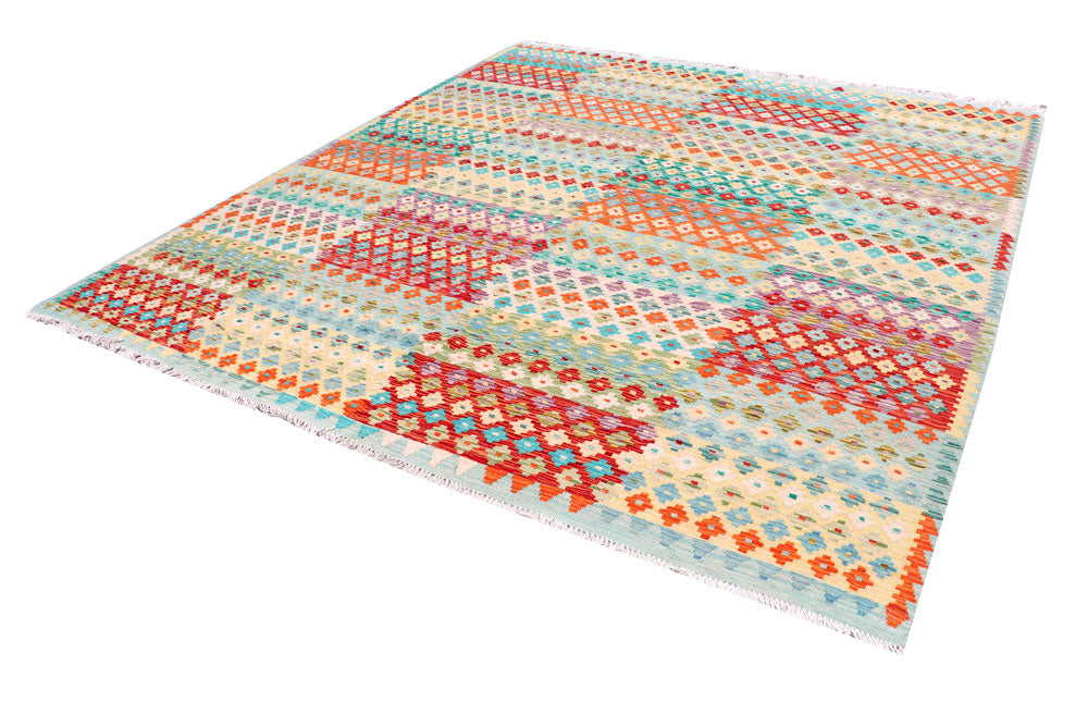 Multi Colored Kilim 8' 6 x 9' 7 - No. 57317 - ALRUG Rug Store