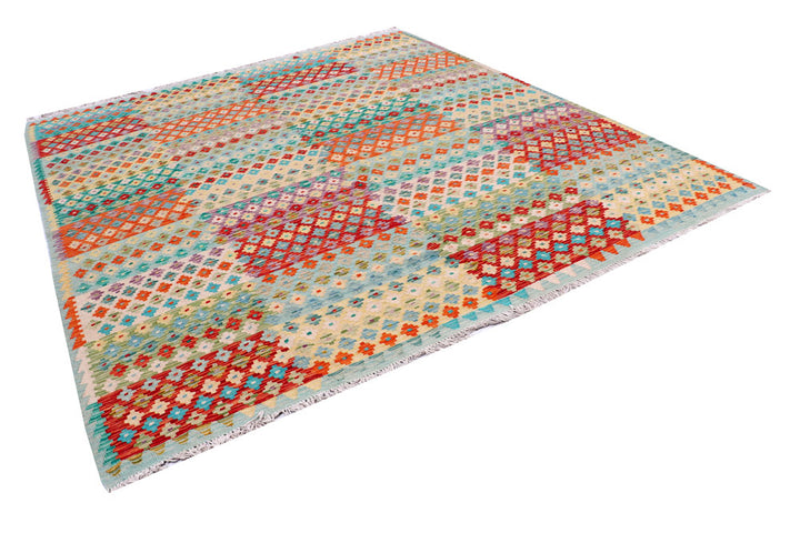 Multi Colored Kilim 8' 6 x 9' 7 - No. 57317 - ALRUG Rug Store