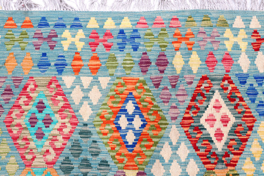 Multi Colored Kilim 8' 6 x 9' 9 - No. 57318 - ALRUG Rug Store