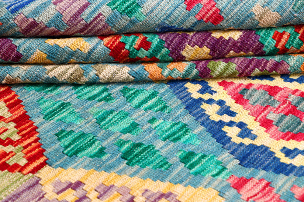 Multi Colored Kilim 8' 6 x 9' 9 - No. 57318 - ALRUG Rug Store