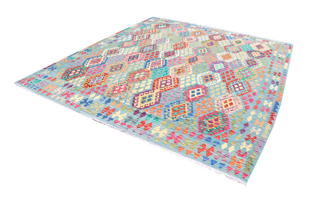 Multi Colored Kilim 8' 6 x 9' 9 - No. 57318 - ALRUG Rug Store