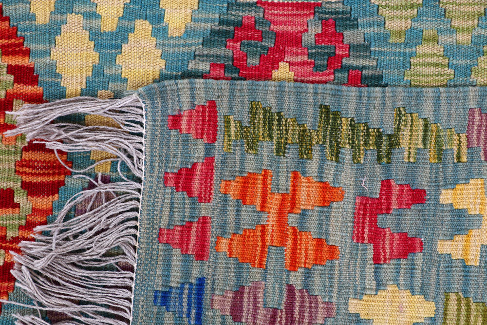 Multi Colored Kilim 8' 6 x 9' 9 - No. 57318 - ALRUG Rug Store