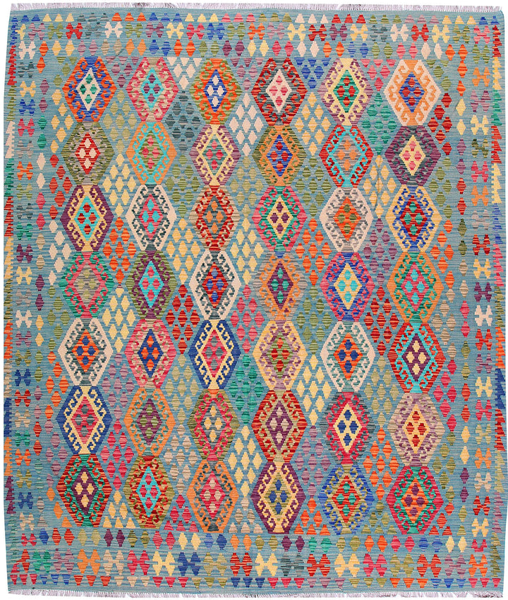 Multi Colored Kilim 8' 6 x 9' 9 - No. 57318 - ALRUG Rug Store