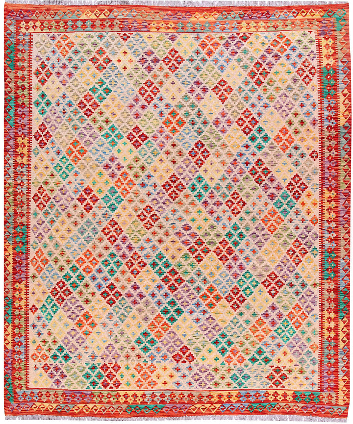 Multi Colored Kilim 8' 4 x 9' 9 - No. 57319 - ALRUG Rug Store