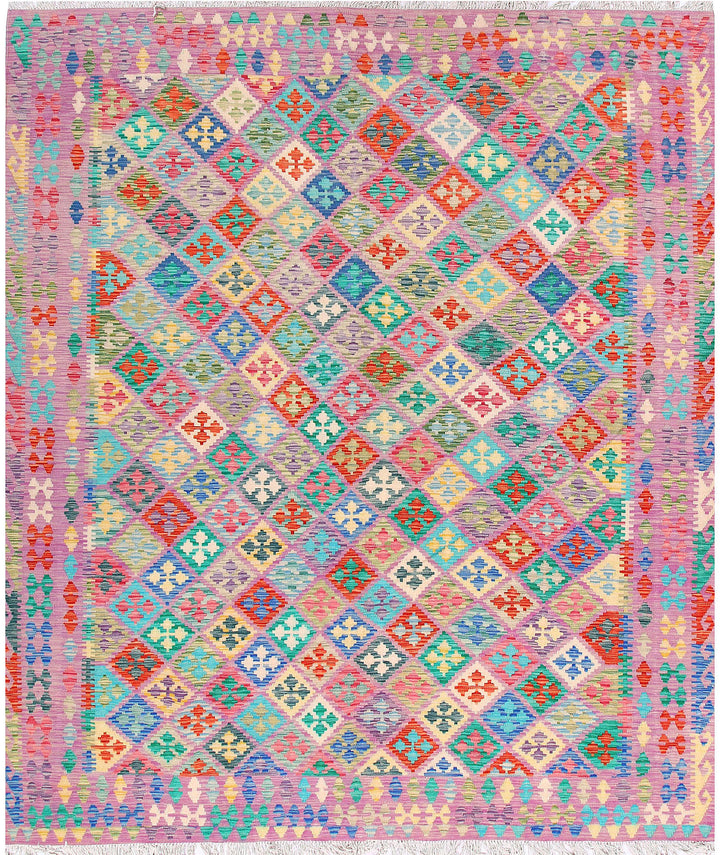 Multi Colored Kilim 8' 4 x 9' 5 - No. 57320 - ALRUG Rug Store