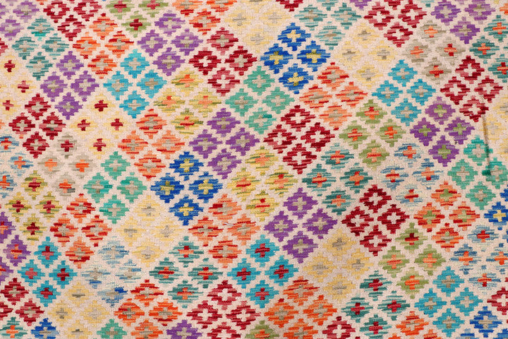 Multi Colored Kilim 8' 2 x 9' 9 - No. 57321 - ALRUG Rug Store