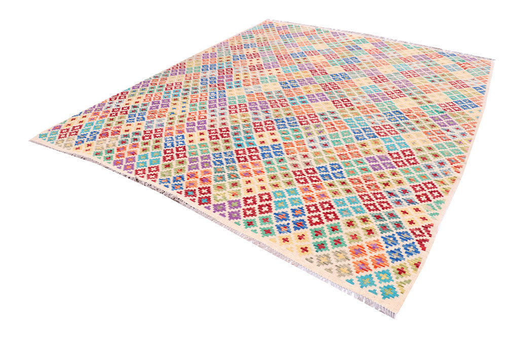 Multi Colored Kilim 8' 2 x 9' 9 - No. 57321 - ALRUG Rug Store