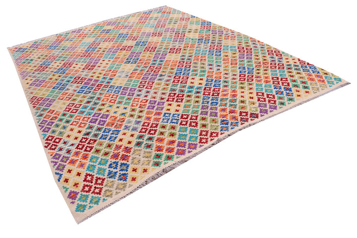 Multi Colored Kilim 8' 2 x 9' 9 - No. 57321 - ALRUG Rug Store