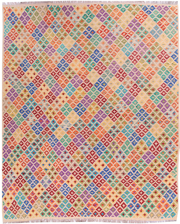 Multi Colored Kilim 8' 2 x 9' 9 - No. 57321 - ALRUG Rug Store