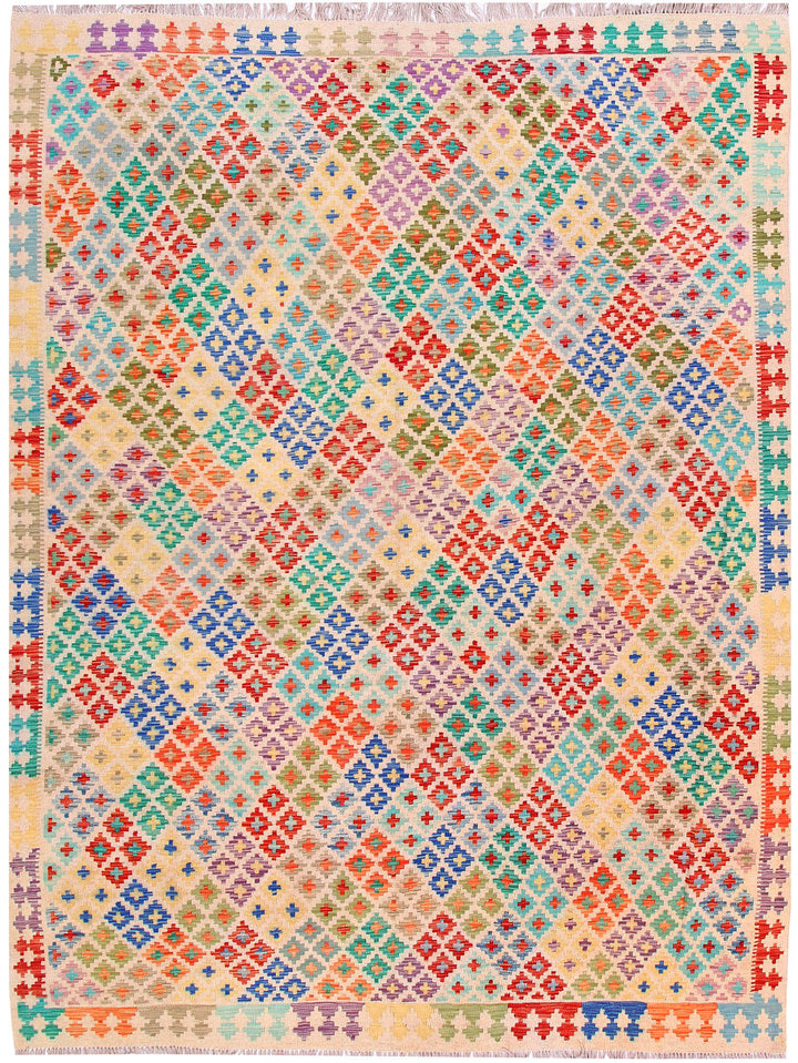 Multi Colored Kilim 7' 7 x 9' 8 - No. 57322 - ALRUG Rug Store