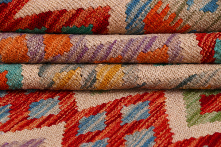 Multi Colored Kilim 8' 2 x 9' 11 - No. 57323 - ALRUG Rug Store