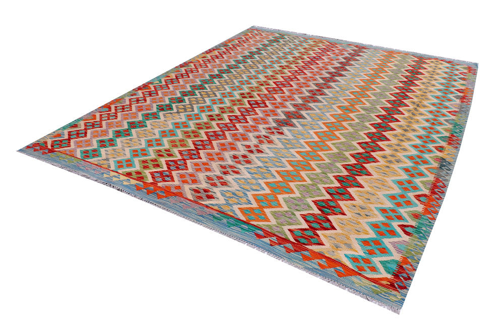 Multi Colored Kilim 8' 2 x 9' 11 - No. 57323 - ALRUG Rug Store
