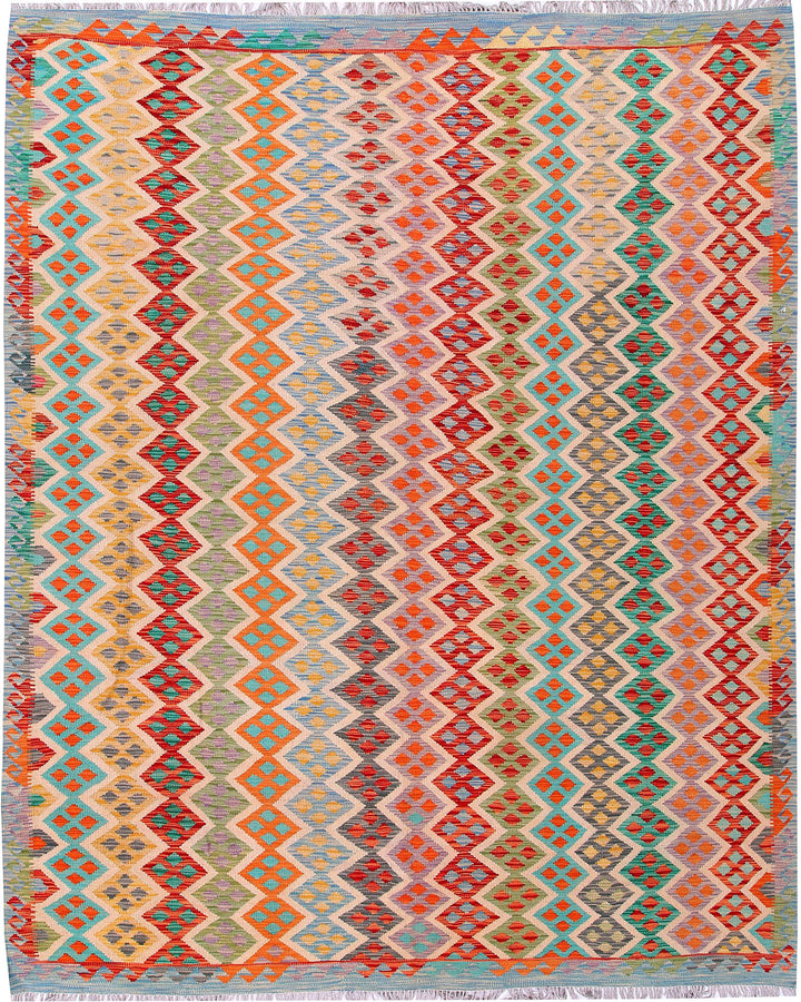 Multi Colored Kilim 8' 2 x 9' 11 - No. 57323 - ALRUG Rug Store
