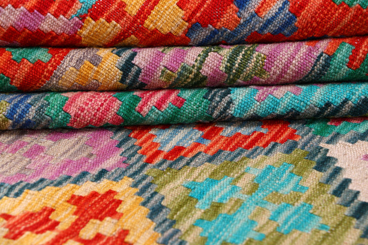 Multi Colored Kilim 8' 6 x 9' 6 - No. 57324 - ALRUG Rug Store