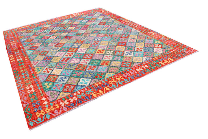 Multi Colored Kilim 8' 6 x 9' 6 - No. 57324 - ALRUG Rug Store