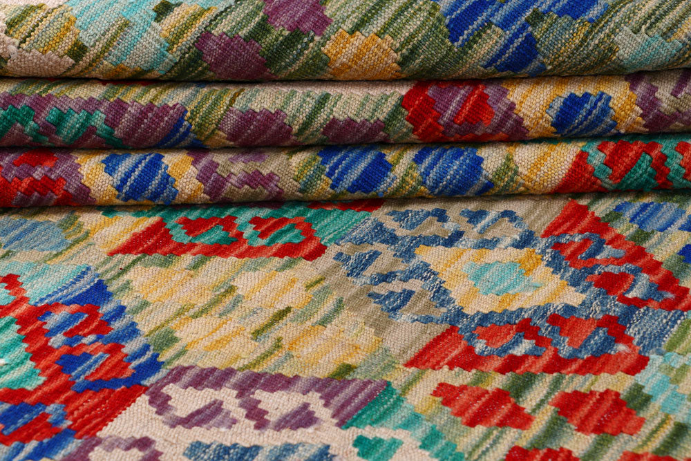 Multi Colored Kilim 8' 3 x 9' 6 - No. 57325 - ALRUG Rug Store