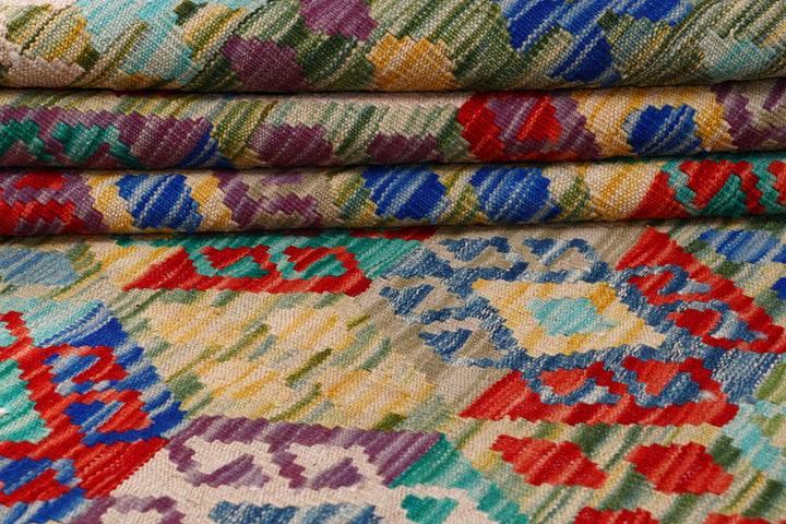 Multi Colored Kilim 8' 3 x 9' 6 - No. 57325 - ALRUG Rug Store