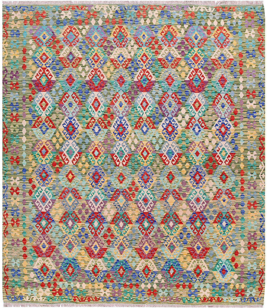 Multi Colored Kilim 8' 3 x 9' 6 - No. 57325 - ALRUG Rug Store