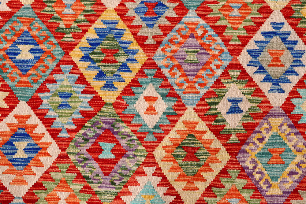 Multi Colored Kilim 8' 3 x 9' 8 - No. 57326 - ALRUG Rug Store