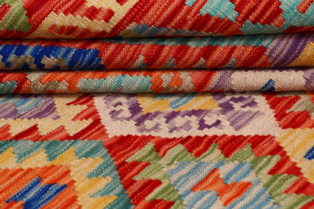 Multi Colored Kilim 8' 3 x 9' 8 - No. 57326 - ALRUG Rug Store