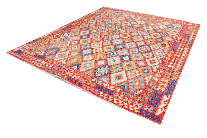 Multi Colored Kilim 8' 3 x 9' 8 - No. 57326 - ALRUG Rug Store