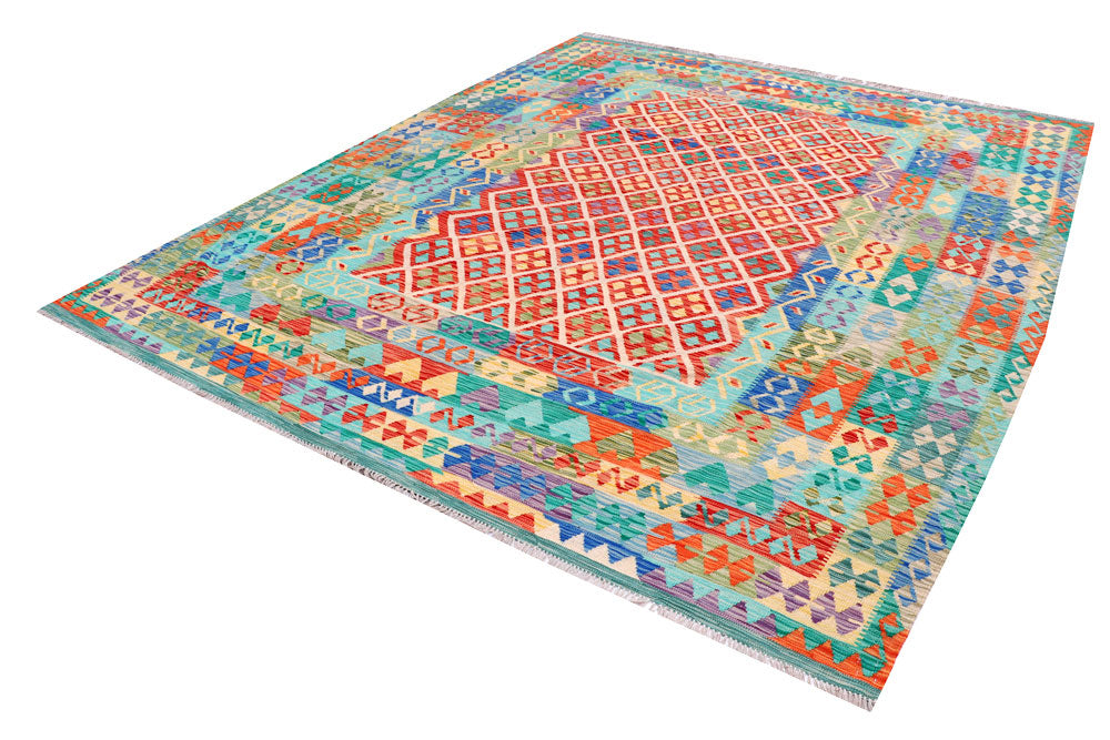 Multi Colored Kilim 8' 5 x 10' - No. 57327 - ALRUG Rug Store