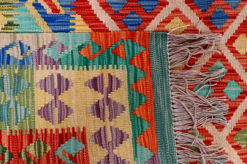 Multi Colored Kilim 8' 5 x 10' - No. 57327 - ALRUG Rug Store