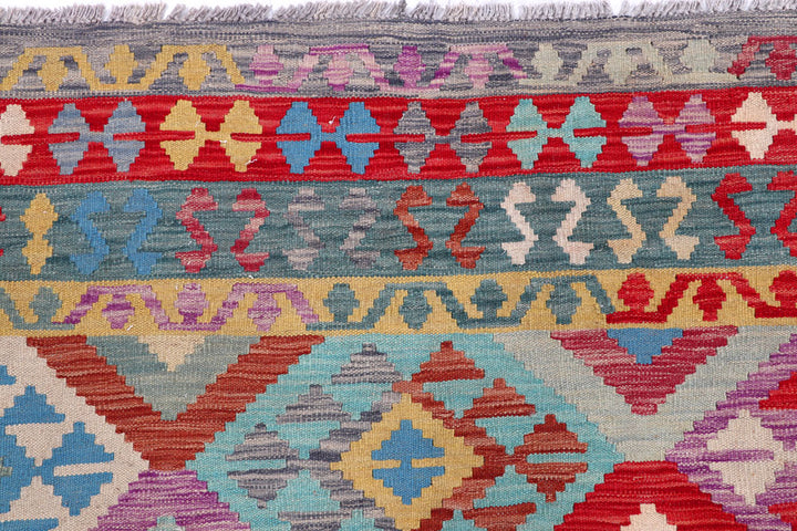 Multi Colored Kilim 8' 5 x 9' 7 - No. 57328 - ALRUG Rug Store