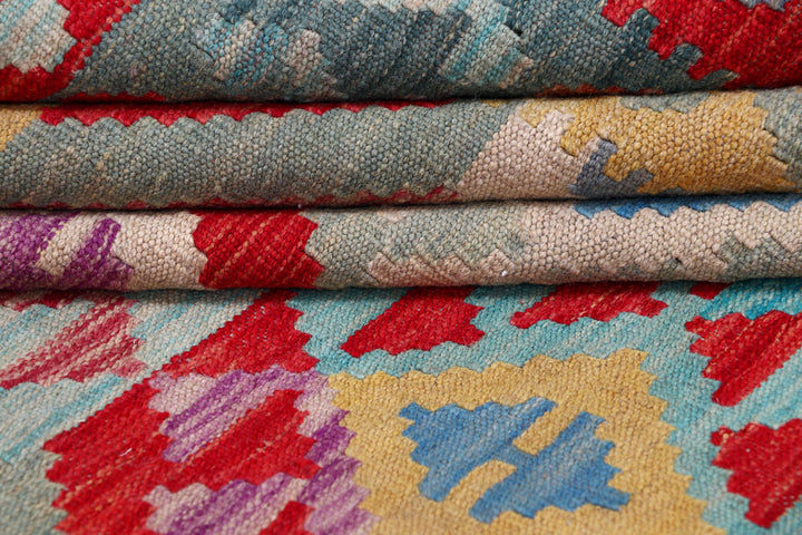 Multi Colored Kilim 8' 5 x 9' 7 - No. 57328 - ALRUG Rug Store