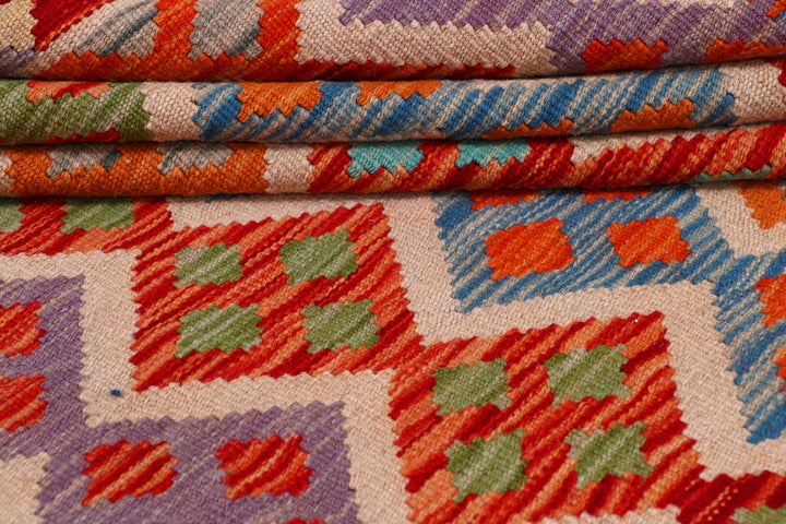 Multi Colored Kilim 8' 5 x 9' 10 - No. 57329 - ALRUG Rug Store