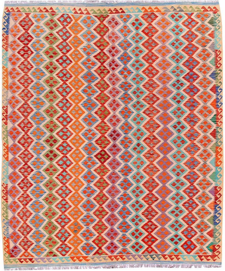 Multi Colored Kilim 8' 5 x 9' 10 - No. 57329 - ALRUG Rug Store