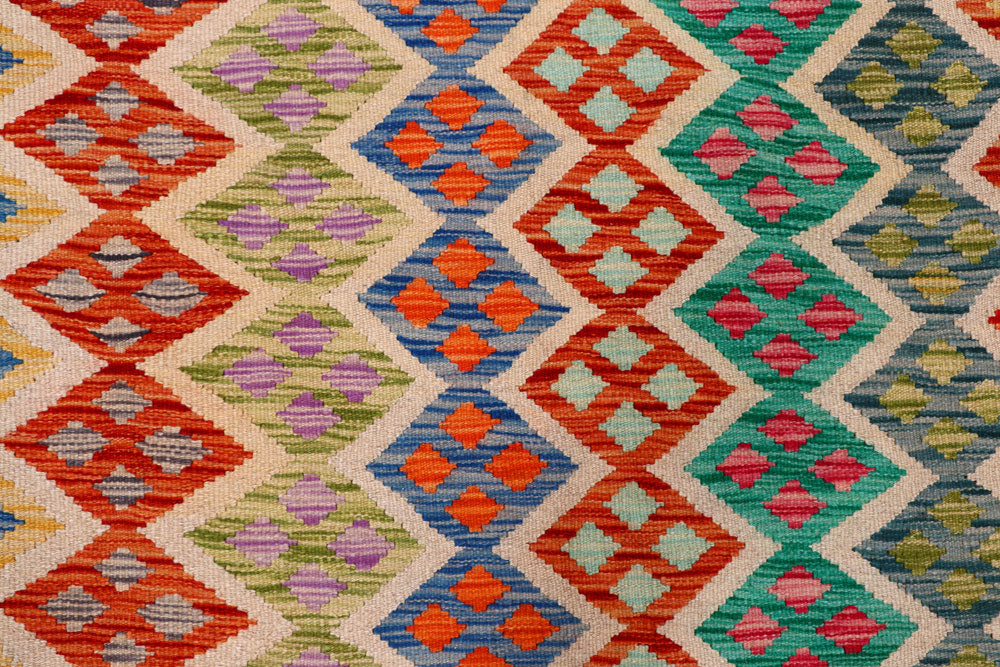 Multi Colored Kilim 8' 2 x 9' 8 - No. 57330 - ALRUG Rug Store