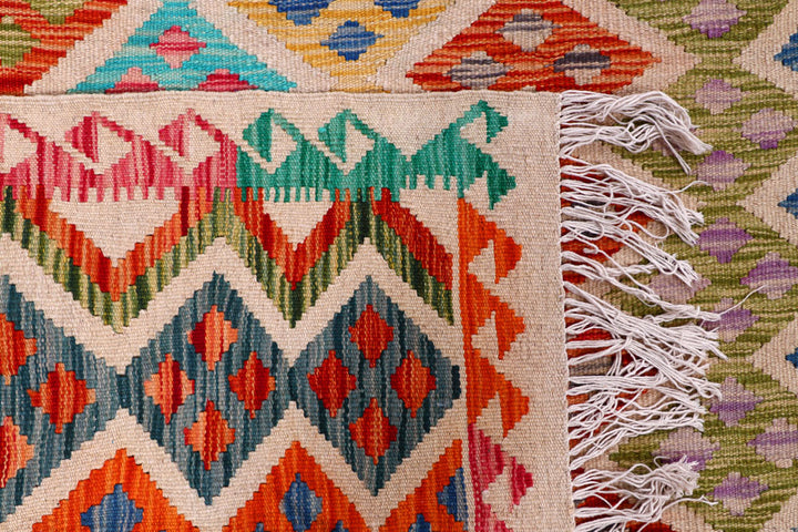 Multi Colored Kilim 8' 2 x 9' 8 - No. 57330 - ALRUG Rug Store