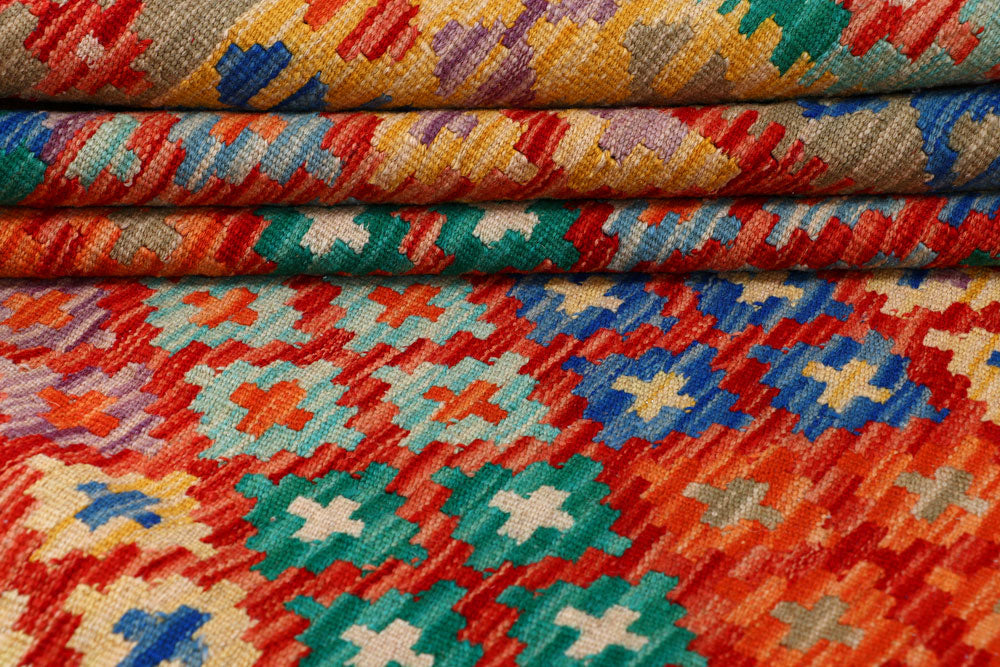 Multi Colored Kilim 8' 5 x 10' 3 - No. 57331 - ALRUG Rug Store
