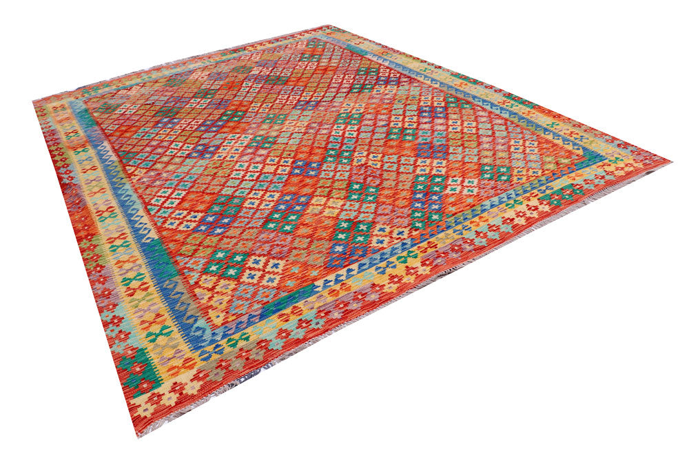 Multi Colored Kilim 8' 5 x 10' 3 - No. 57331 - ALRUG Rug Store