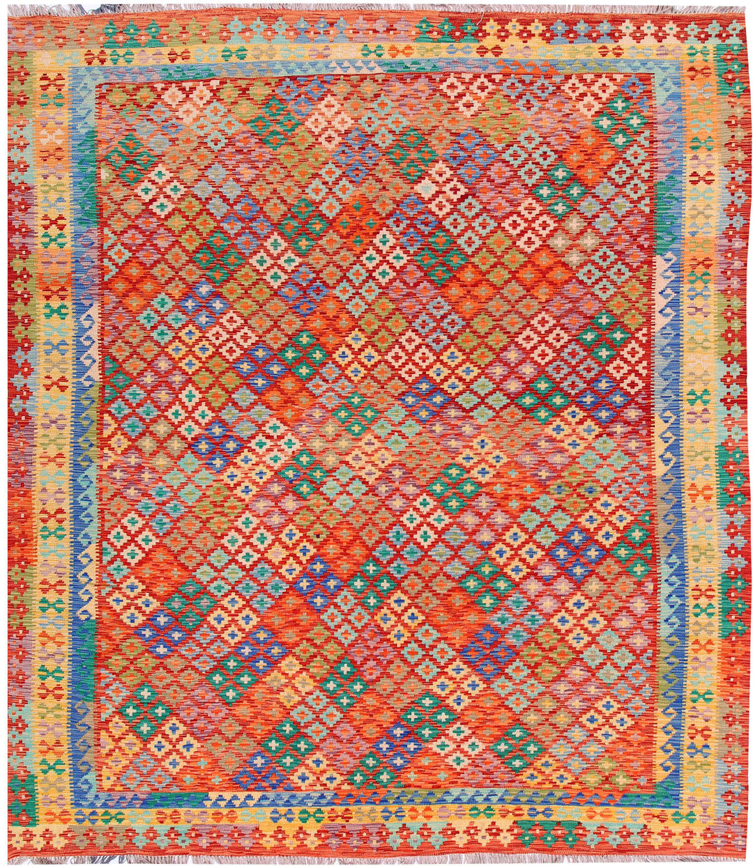 Multi Colored Kilim 8' 5 x 10' 3 - No. 57331 - ALRUG Rug Store