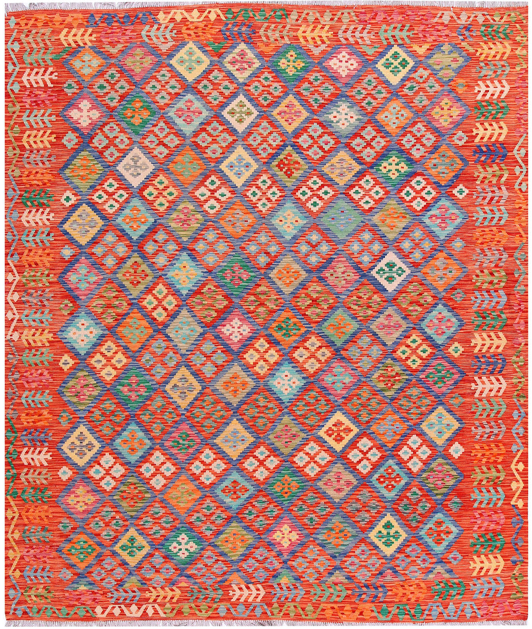 Multi Colored Kilim 8' 4 x 9' 9 - No. 57332 - ALRUG Rug Store