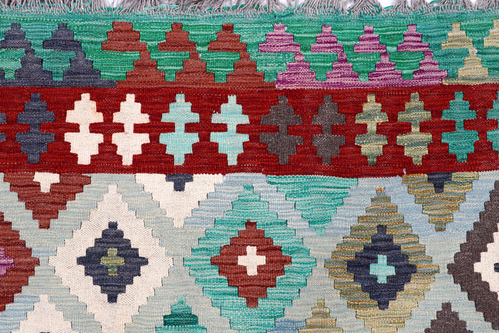 Multi Colored Kilim 8' 2 x 9' 8 - No. 57334 - ALRUG Rug Store