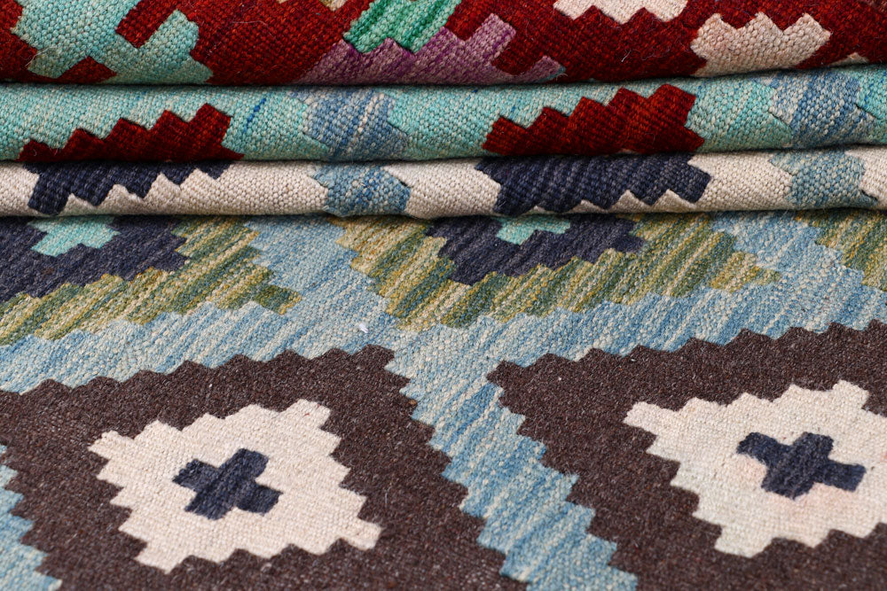 Multi Colored Kilim 8' 2 x 9' 8 - No. 57334 - ALRUG Rug Store