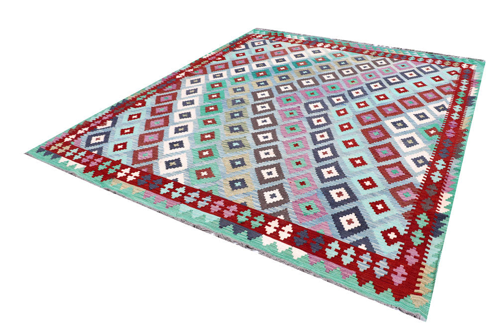 Multi Colored Kilim 8' 2 x 9' 8 - No. 57334 - ALRUG Rug Store